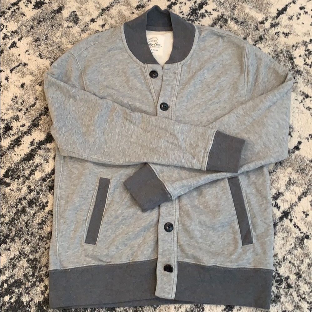 JCrew varsity cotton sweater jacket